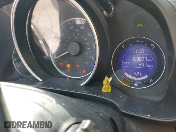 2016 Honda Fit LX with VIN JHMGK5H5XGX020620, listed as a Copart auction lot 60337295 with 103,827 mi miles and Salvage title. Bid and sale history available at DreamBid. Image 9.