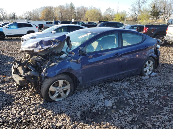 2012 Hyundai Elantra GLS PZEV with VIN 5NPDH4AE0CH096828, listed as a Copart auction lot 51997595 with 184,896 mi miles and Salvage Title. Bid and sale history available at carsss.com. Image 1.