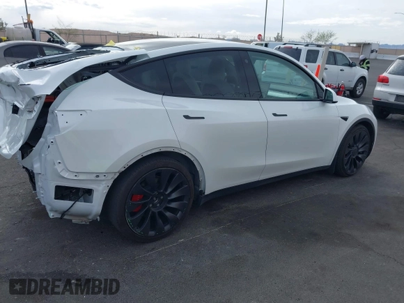 2023 Tesla Model Y Performance with VIN 7SAYGDEFXPF589477, listed as a IAAI auction lot 41936981 with 28,993 mi miles and . Bid and sale history available at DreamBid. Image 21.