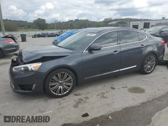 2014 Kia Cadenza Premium with VIN KNALN4D7XE5141114, listed as a Copart auction lot 72999484 with 187,302 mi miles and Salvage Title. Bid and sale history available at carsss.com. Image 1.