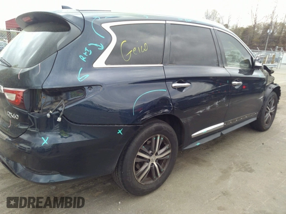 2016 Infiniti QX60 with VIN 5N1AL0MM0GC506599, listed as a IAAI auction lot 41921886 with 113,821 mi miles. Bid and sale history available at carsss.com. Image 22.