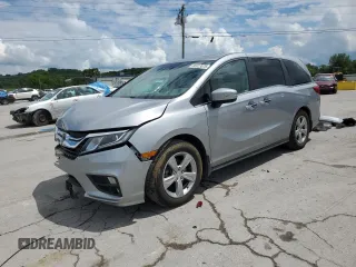 2018 Honda Odyssey EX-L z VIN 5FNRL6H79JB073261, wystawiony jako Copart lot #56923075 z przebiegiem 84 009 mil mil oraz Szkoda całkowita • Salvage title. Historia ofert i sprzedaży dostępna na DreamBid. Obrazek 1.