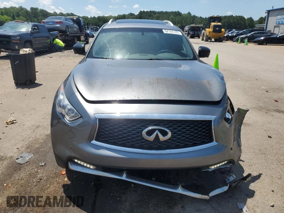 2017 Infiniti QX70 with VIN JN8CS1MU5HM141116, listed as a Copart auction lot 62124125 with 134,038 mi miles and Salvage title. Bid and sale history available at DreamBid. Image 5.