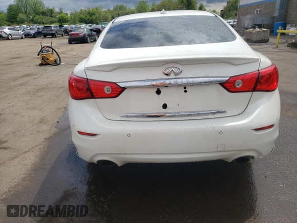 2016 Infiniti Q50 Red Sport 400 with VIN JN1FV7AR4GM450371, listed as a Copart auction lot 57093805 with 101,097 mi miles and Non repairable. Bid and sale history available at DreamBid. Image 6.