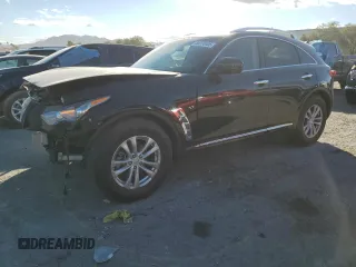 2015 Infiniti QX70 with VIN JN8CS1MU6FM381224, listed as a Copart auction lot 44370405 with 90,195 mi miles and Salvage Title. Bid and sale history available at DreamBid. Image 1.