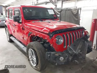 2022 Jeep Wrangler Unlimited Sahara Altitude z VIN 1C4HJXEG8NW124892, wystawiony jako IAAI lot #42615986 z przebiegiem 23 630 mil mil oraz . Historia ofert i sprzedaży dostępna na DreamBid. Obrazek 1.