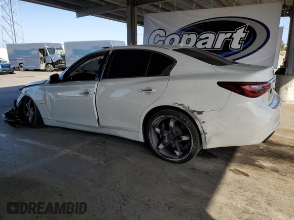 2020 Infiniti Q50 Sport z VIN JN1EV7AP0LM202316, wystawiony jako Copart lot #55100665 z przebiegiem 63 174 mil mil oraz Szkoda całkowita • Salvage title. Historia ofert i sprzedaży dostępna na DreamBid. Obrazek 2.