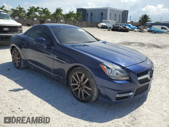 2013 Mercedes-Benz SLK 250 with VIN WDDPK4HA1DF055417, listed as a Copart auction lot 62498335 with 74,296 mi miles and Salvage title. Bid and sale history available at DreamBid. Image 4.