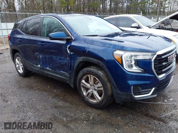 2022 GMC Terrain SLE with VIN 3GKALMEV9NL210179, listed as a IAAI auction lot 41759554 with 106,454 mi miles. Bid and sale history available at carsss.com. Image 1.