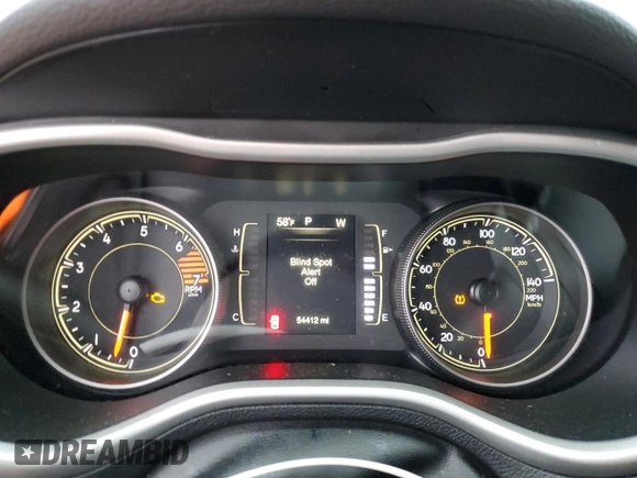 2018 Jeep Cherokee Latitude Plus with VIN 1C4PJLLBXJD615689, listed as a Copart auction lot 44822955 with 54,412 mi miles and Salvage Title. Bid and sale history available at carsss.com. Image 9.