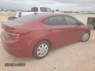 2017 Hyundai Elantra SE with VIN KMHD74LFXHU399021, listed as a Copart auction lot 51452275 with 70,500 mi miles and Salvage title. Bid and sale history available at DreamBid. Image 3.
