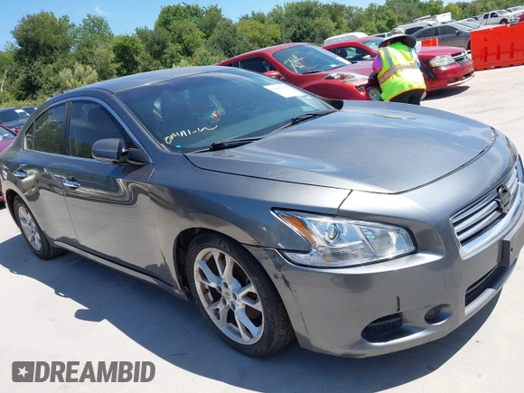 2014 Nissan Maxima SV with VIN 1N4AA5AP9EC445598, listed as a IAAI auction lot 42837072 with 147,930 mi miles and . Bid and sale history available at DreamBid. Image 1.
