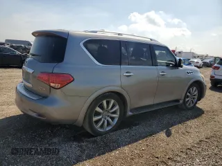 2012 Infiniti QX56 7-passenger with VIN JN8AZ2NEXC9023641, listed as a Copart auction lot 71316494 with 107,827 mi miles and Salvage Title. Bid and sale history available at carsss.com. Image 3.