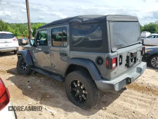 2019 Jeep Wrangler Unlimited Sport S with VIN 1C4HJXDG7KW603821, listed as a Copart auction lot 55846875 with 37,711 mi miles and Salvage title. Bid and sale history available at DreamBid. Image 2.