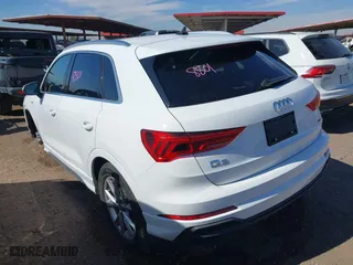 2023 Audi Q3 S line Premium with VIN WA1DECF38P1122125, listed as a IAAI auction lot 41627017 with 28,747 mi miles. Bid and sale history available at carsss.com. Image 3.