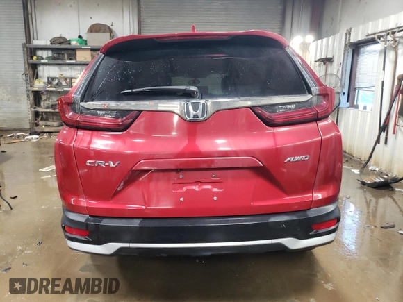 2020 Honda CR-V EX with VIN 5J6RW2H52LL004775, listed as a Copart auction lot 46254765 with 0 mi miles and Salvage Title. Bid and sale history available at carsss.com. Image 6.