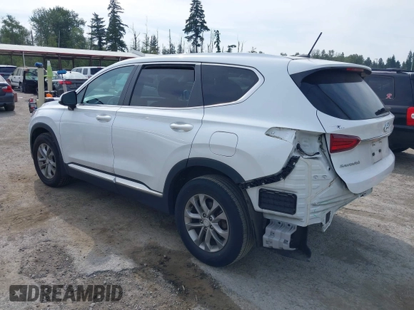 2020 Hyundai Santa Fe SE with VIN 5NMS23AD1LH192085, listed as a IAAI auction lot 42455451 with 50,517 mi miles and . Bid and sale history available at DreamBid. Image 3.