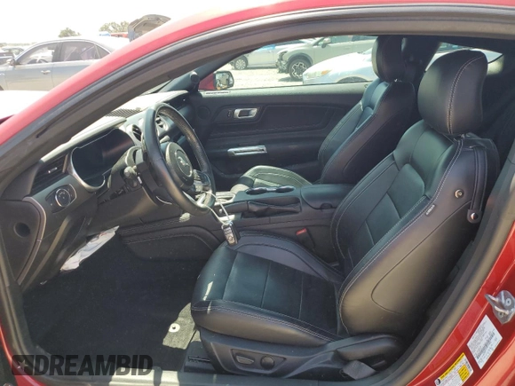 2021 Ford Mustang EcoBoost with VIN 1FA6P8TH7M5150076, listed as a Copart auction lot 59931865 with 27,455 mi miles and Salvage title. Bid and sale history available at DreamBid. Image 7.