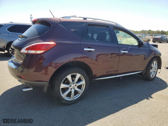 2013 Nissan Murano S with VIN JN8AZ1MW4DW319343, listed as a Copart auction lot 51769875 with 0 mi miles and Salvage Title. Bid and sale history available at carsss.com. Image 3.