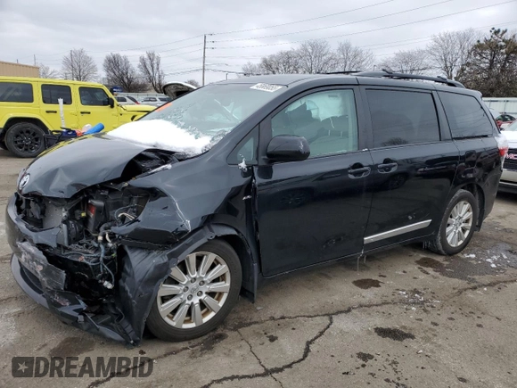 2017 Toyota Sienna LE with VIN 5TDJZ3DC7HS185821, listed as a Copart auction lot 45869055 with 99,169 mi miles and Salvage Title. Bid and sale history available at carsss.com. Image 1.