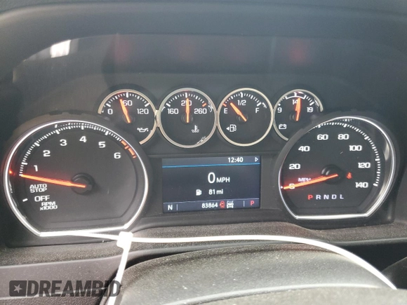 2021 Chevrolet Silverado 1500 LT with VIN 1GCUYDED2MZ262715, listed as a Copart auction lot 49122735 with 83,864 mi miles and Salvage Title. Bid and sale history available at carsss.com. Image 9.