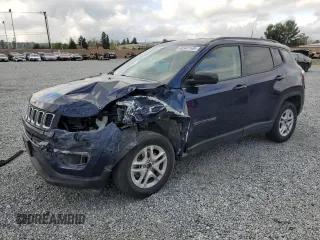2018 Jeep Compass Sport with VIN 3C4NJCAB4JT488295, listed as a Copart auction lot 49347145 with 132,343 mi miles and Salvage title. Bid and sale history available at DreamBid. Image 1.