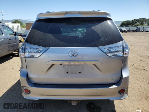 2015 Toyota Sienna SE with VIN 5TDXK3DC7FS546041, listed as a Copart auction lot 53992165 with 106,259 mi miles and Salvage Title. Bid and sale history available at carsss.com. Image 6.