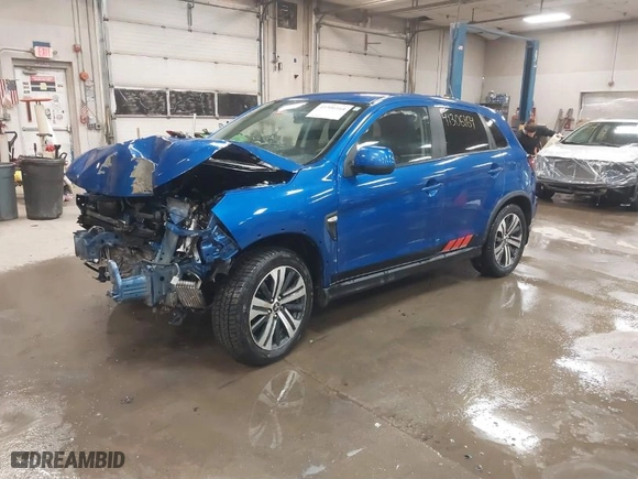 2021 Mitsubishi Outlander Sport ES with VIN JA4ARUAU3MU007049, listed as a IAAI auction lot 41306164 with 106,967 mi miles. Bid and sale history available at carsss.com. Image 2.