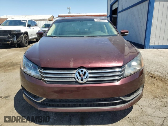 2013 Volkswagen Passat SE with VIN 1VWBN7A39DC123275, listed as a Copart auction lot 58411545 with 79,320 mi miles and Clean title. Bid and sale history available at DreamBid. Image 5.