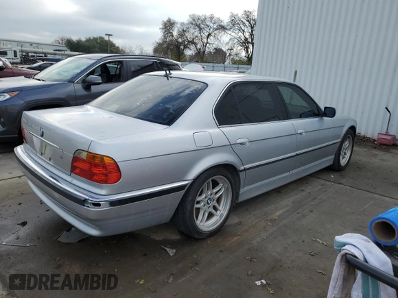 2000 BMW 7 Series 740iL with VIN WBAGH8340YDP13647, listed as a Copart auction lot 85348514 with 0 mi miles and Clean Title. Bid and sale history available at carsss.com. Image 3.