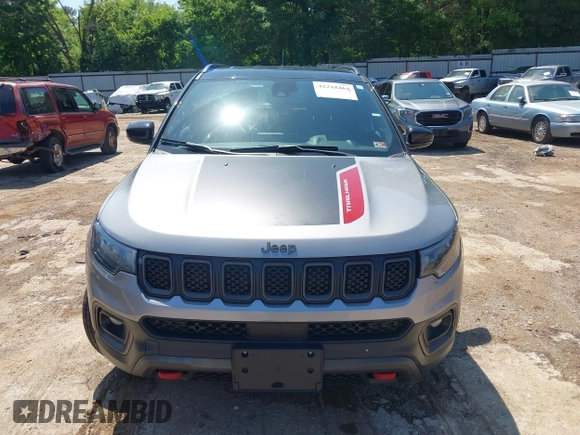 2023 Jeep Compass Trailhawk with VIN 3C4NJDDN3PT527995, listed as a IAAI auction lot 42218464 with 47,701 mi miles and . Bid and sale history available at DreamBid. Image 12.