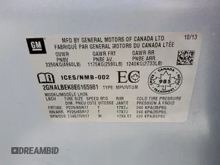 2014 Chevrolet Equinox LT with VIN 2GNALBEK8E6165981, listed as a Copart auction lot 43838945 with 147,258 mi miles and Salvage Title. Bid and sale history available at carsss.com. Image 13.