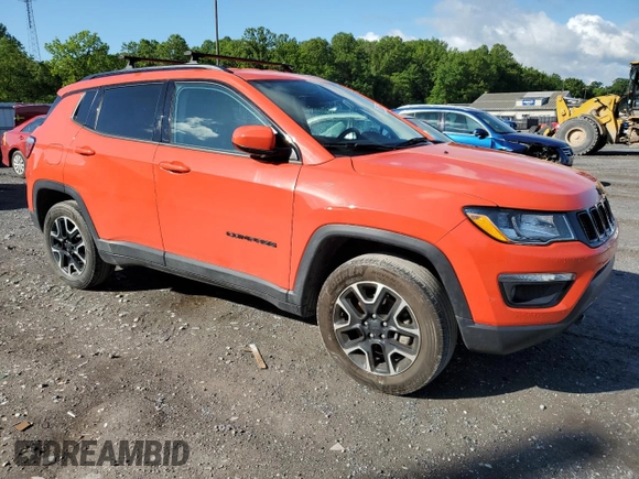2020 Jeep Compass Sport с VIN 3C4NJDAB7LT167585, выставлен на аукционе Copart как лот 58134285 с пробегом 72 974 миль миль и Списание • Salvage title. История ставок и продаж доступна на DreamBid. Изображение 4.
