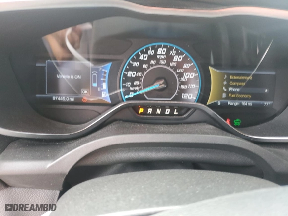 2016 Ford C-Max Hybrid SE with VIN 1FADP5AU2GL109652, listed as a Copart auction lot 52605185 with 97,446 mi miles and Salvage Title. Bid and sale history available at carsss.com. Image 9.
