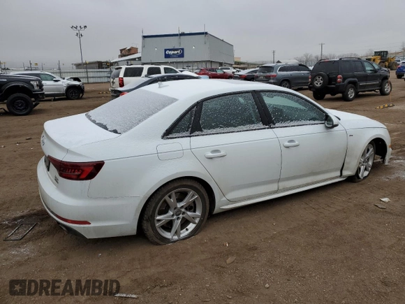 2018 Audi A4 Premium with VIN WAUDNAF43JA223564, listed as a Copart auction lot 45872065 with 65,814 mi miles and Salvage Title. Bid and sale history available at carsss.com. Image 3.