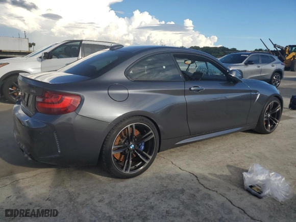 2016 BMW M2 with VIN WBS1H9C52GV786091, listed as a Copart auction lot 73875914 with 0 mi miles and Salvage Title. Bid and sale history available at carsss.com. Image 3.
