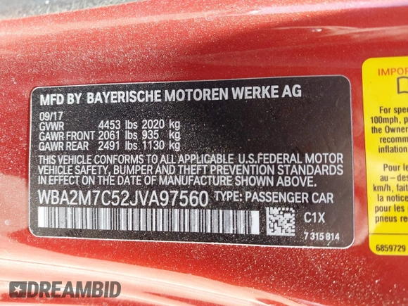 2018 BMW 2 Series 230i с VIN WBA2M7C52JVA97560, выставлен на аукционе IAAI как лот 42288220 с пробегом 40 218 миль миль и . История ставок и продаж доступна на DreamBid. Изображение 9.