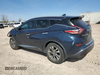 2017 Nissan Murano SL with VIN 5N1AZ2MG5HN120674, listed as a Copart auction lot 50034015 with 83,393 mi miles and Salvage Title. Bid and sale history available at DreamBid. Image 2.