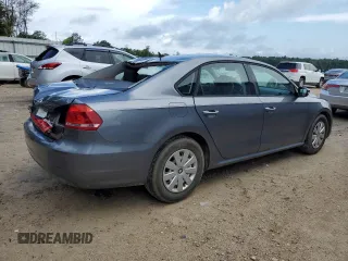 2013 Volkswagen Passat S with VIN 1VWAP7A34DC012297, listed as a Copart auction lot 60635515 with 157,647 mi miles and Salvage title. Bid and sale history available at DreamBid. Image 3.