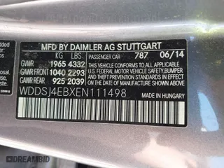 2014 Mercedes-Benz CLA-Class CLA 250 with VIN WDDSJ4EBXEN111498, listed as a IAAI auction lot 41803948 with 128,433 mi miles. Bid and sale history available at carsss.com. Image 9.