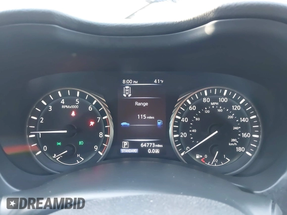 2020 Infiniti Q50 Red Sport 400 with VIN JN1FV7AR8LM660255, listed as a IAAI auction lot 41692654 with 64,773 mi miles and . Bid and sale history available at carsss.com. Image 7.