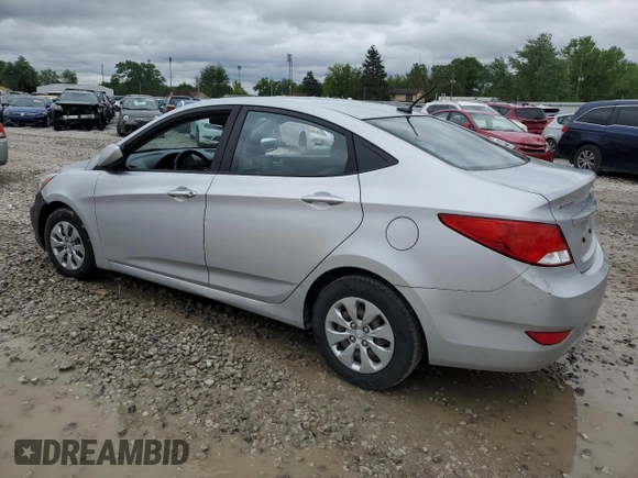 2016 Hyundai Accent SE z VIN KMHCT4AE7GU106949, wystawiony jako Copart lot #57749325 z przebiegiem Nie podano mil oraz Szkoda całkowita • Salvage title. Historia ofert i sprzedaży dostępna na DreamBid. Obrazek 2.
