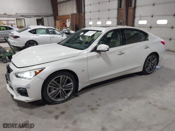 2015 Infiniti Q50 with VIN JN1BV7ARXFM409367, listed as a IAAI auction lot 41912056 with 126,382 mi miles. Bid and sale history available at carsss.com. Image 20.