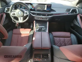 2024 BMW X6 M60i with VIN 5UX43EX04R9S22513, listed as a Copart auction lot 74380844 with 255 mi miles and Salvage Title. Bid and sale history available at carsss.com. Image 8.