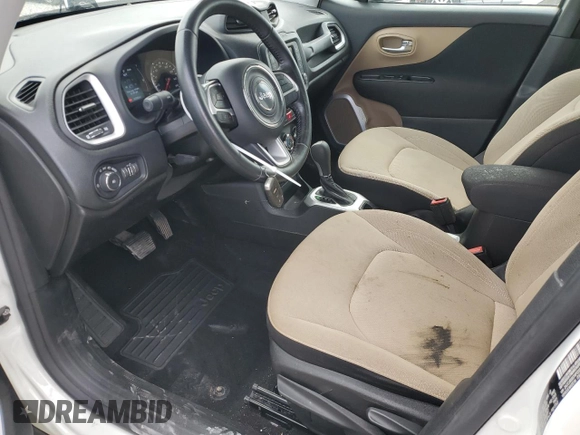 2017 Jeep Renegade Latitude with VIN ZACCJBBB7HPG33623, listed as a Copart auction lot 52420805 with 107,893 mi miles and Salvage title. Bid and sale history available at DreamBid. Image 7.