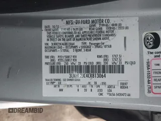 2012 Lincoln MKZ with VIN 3LNHL2JC4CR813064, listed as a IAAI auction lot 41638682 with 146,121 mi miles. Bid and sale history available at carsss.com. Image 9.