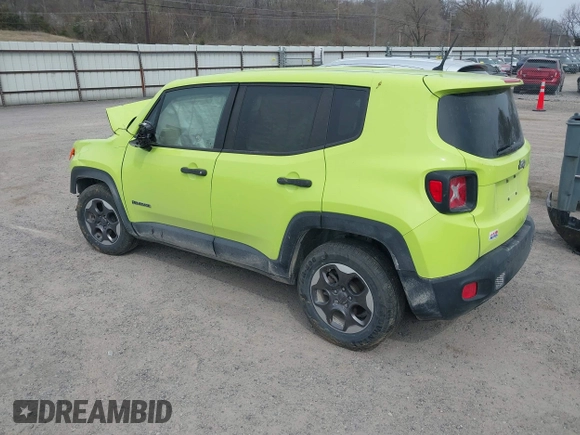 2017 Jeep Renegade Sport with VIN ZACCJAAH6HPG09555, listed as a IAAI auction lot 41933847 with 100,332 mi miles and . Bid and sale history available at DreamBid. Image 3.