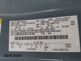 2023 Ford Bronco с VIN 1FMEE5DP0PLC07598, выставлен на аукционе IAAI как лот 41800965 с пробегом 14 392 миль миль и . История ставок и продаж доступна на DreamBid. Изображение 9.