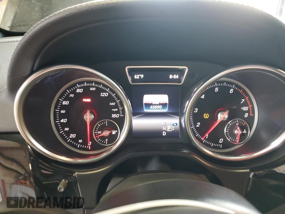 2019 Mercedes-Benz GLS 550 with VIN 4JGDF7DEXKB201499, listed as a Copart auction lot 54590684 with 45,890 mi miles and Salvage title. Bid and sale history available at DreamBid. Image 9.