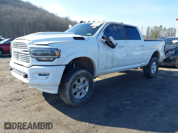 2019 Ram 2500 Laramie with VIN 3C6UR5FL0KG714111, listed as a IAAI auction lot 41630159 with 76,818 mi miles. Bid and sale history available at carsss.com. Image 2.